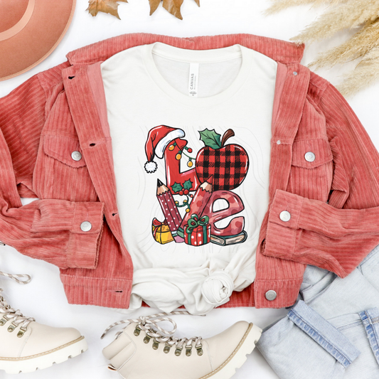 Teacher Love Christmas Transfer