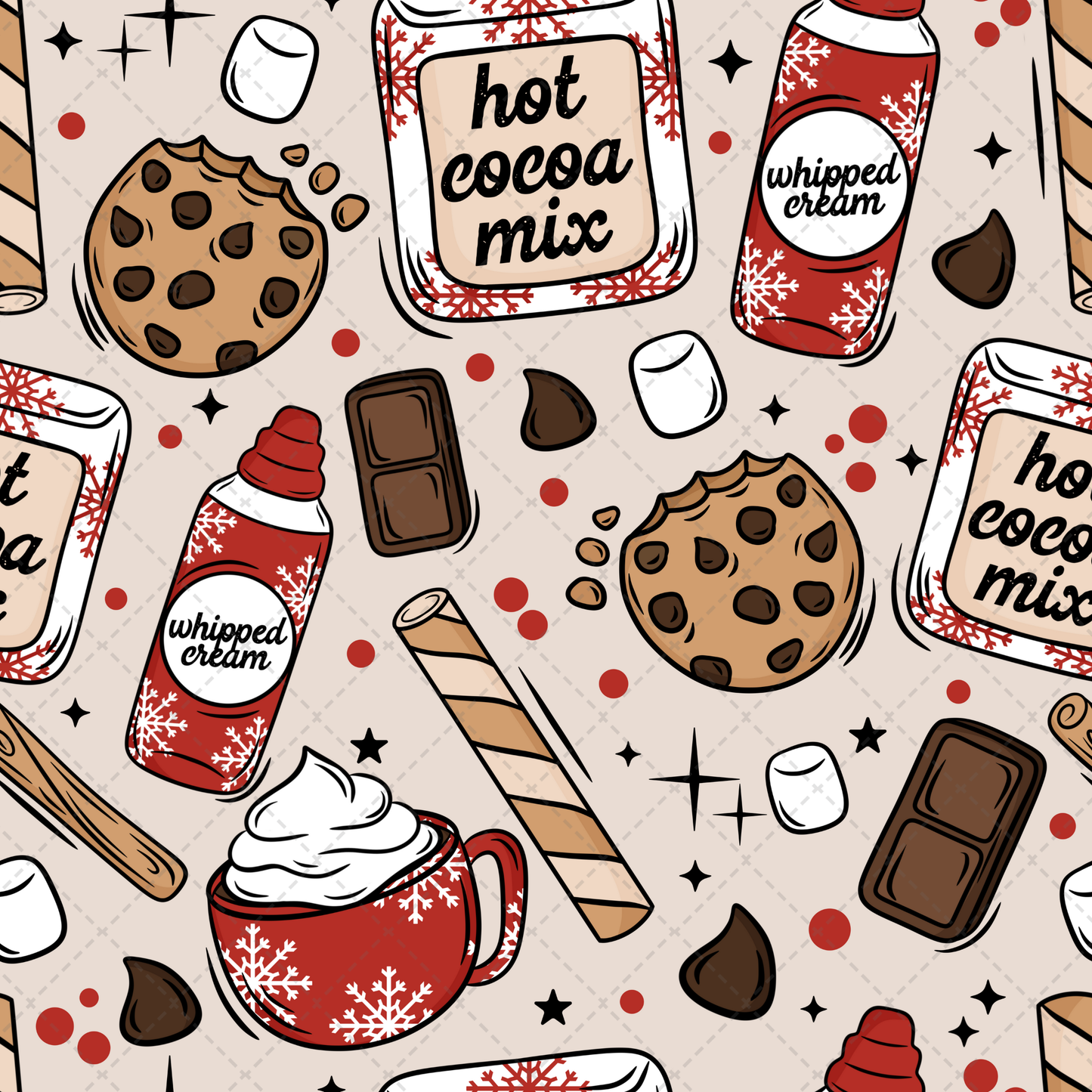 Hot Cocoa Seamless - Sublimation Transfer