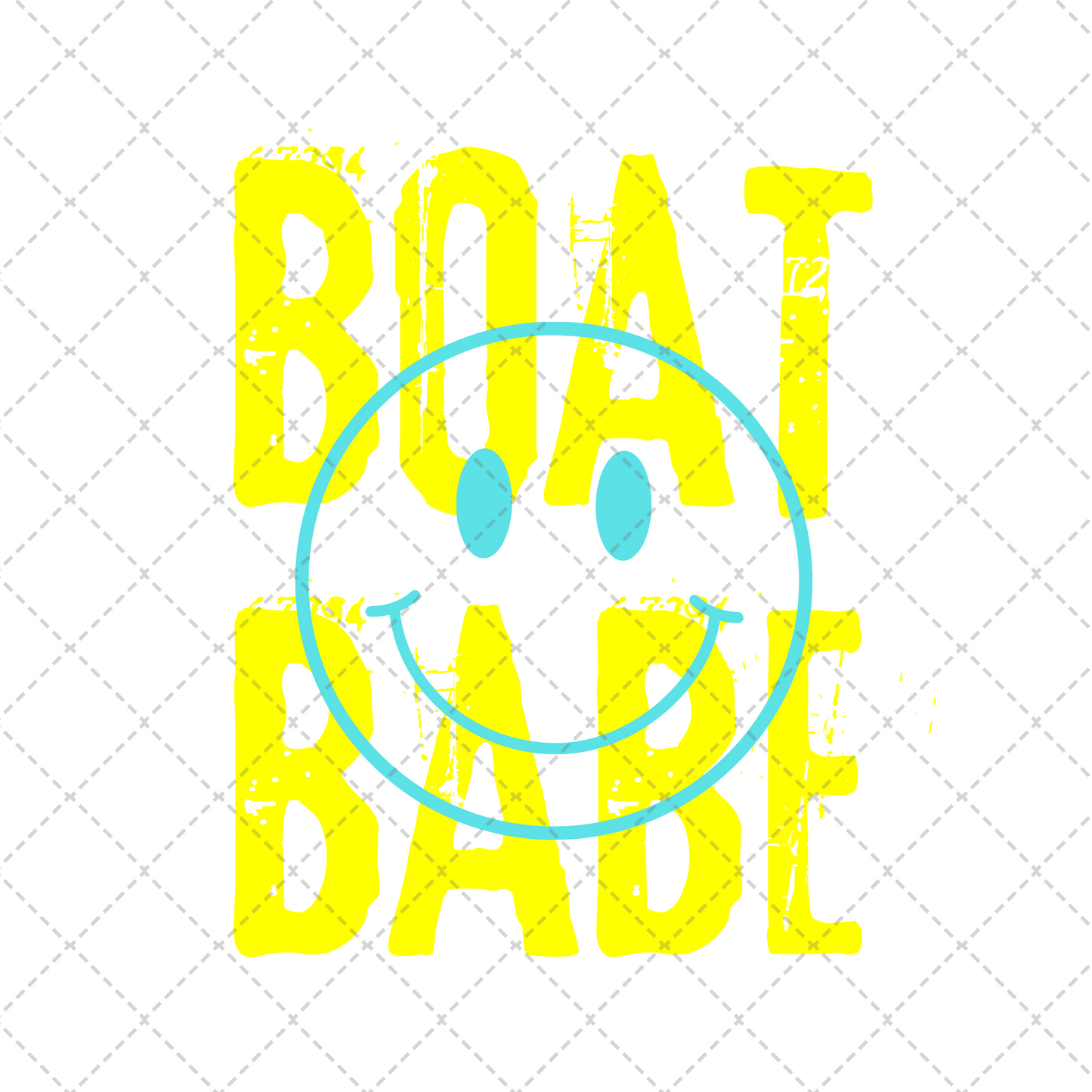 Smiley Boat Babe Transfer