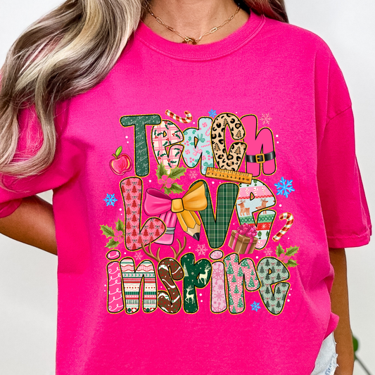 Teach Love Inspire Christmas Transfer**SOLD SEPARATLEY**