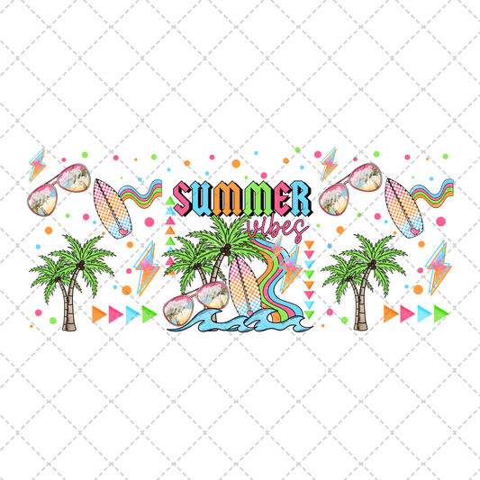 Neon Summer Tumbler Wrap - Sublimation Transfer