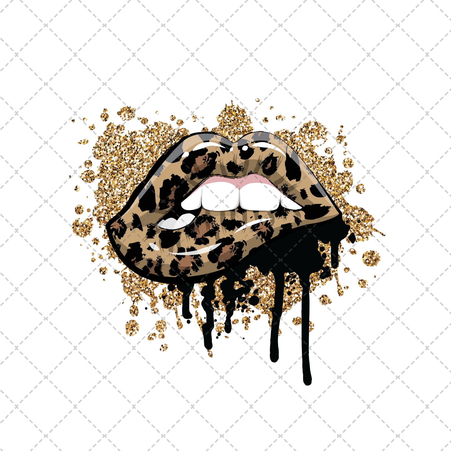 Leopard Lip Drip Transfer