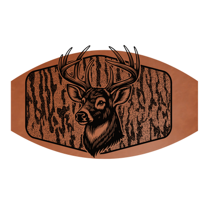 Camo Deer Leather Patch