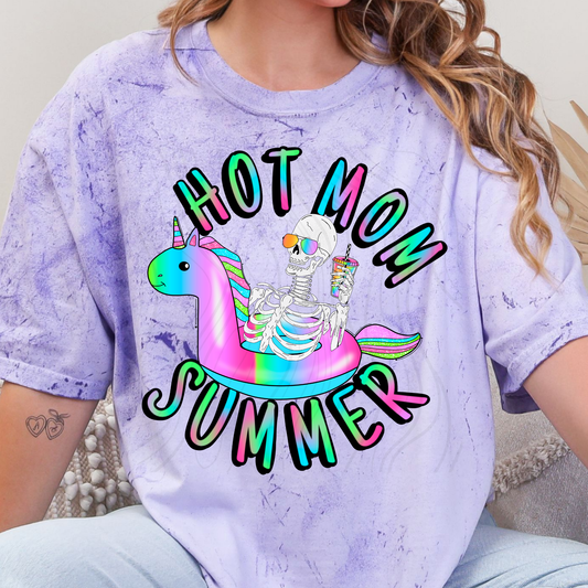 Hot Mom Summer Skelly Transfer