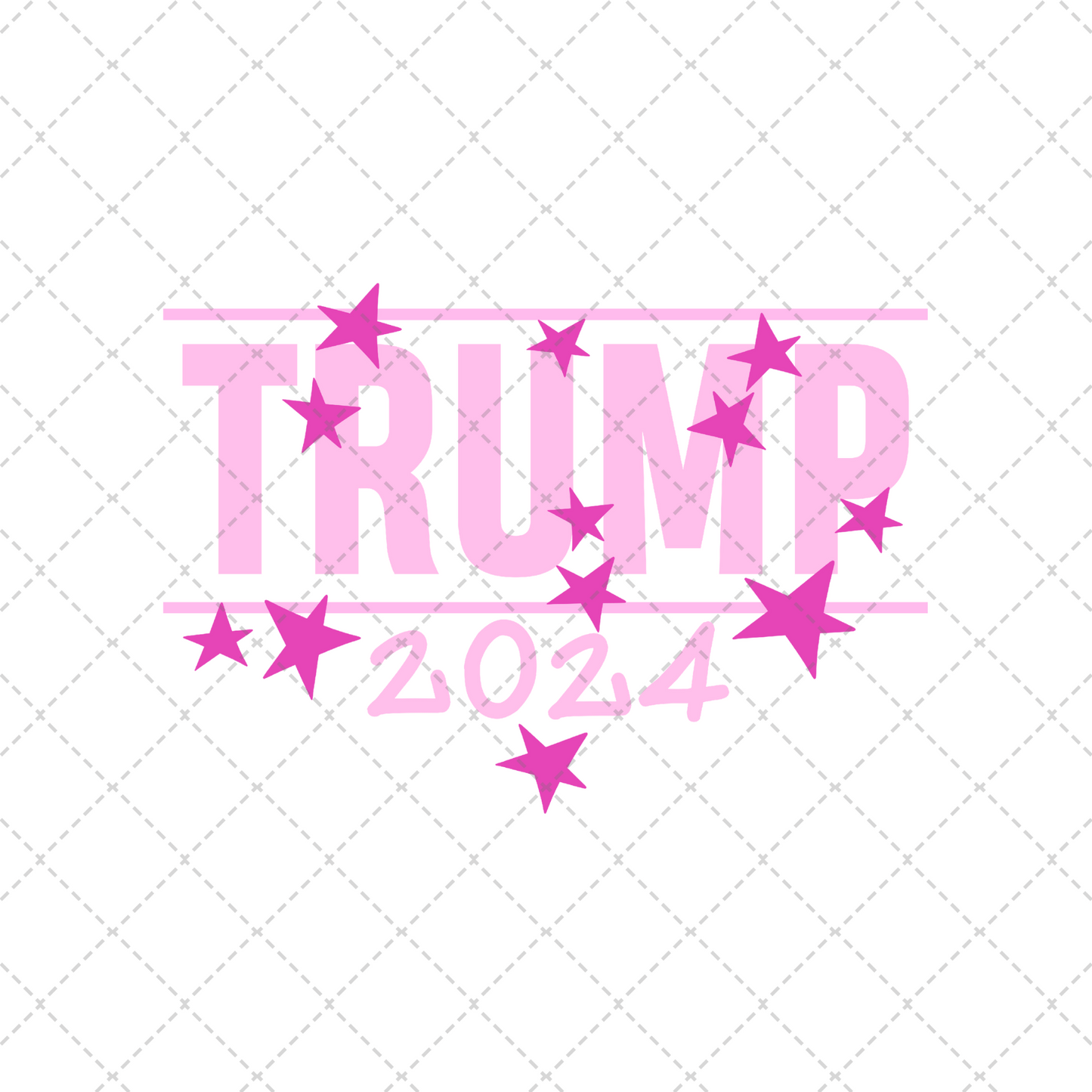 Pink Bubble Trump Transfer ** TWO PART* SOLD SEPARATELY**