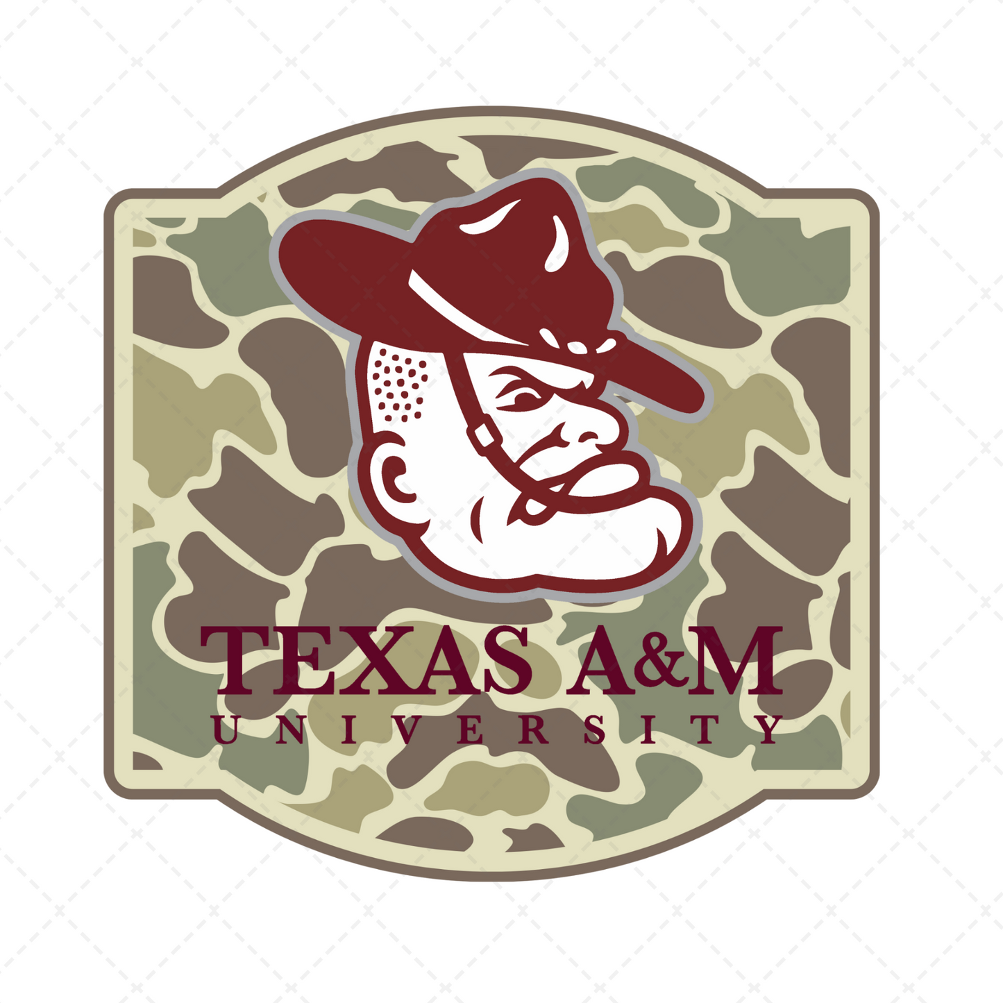 TX Camo A&M Transfer ** TWO PART* SOLD SEPARATELY**