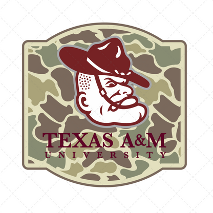 TX Camo A&M Transfer ** TWO PART* SOLD SEPARATELY**