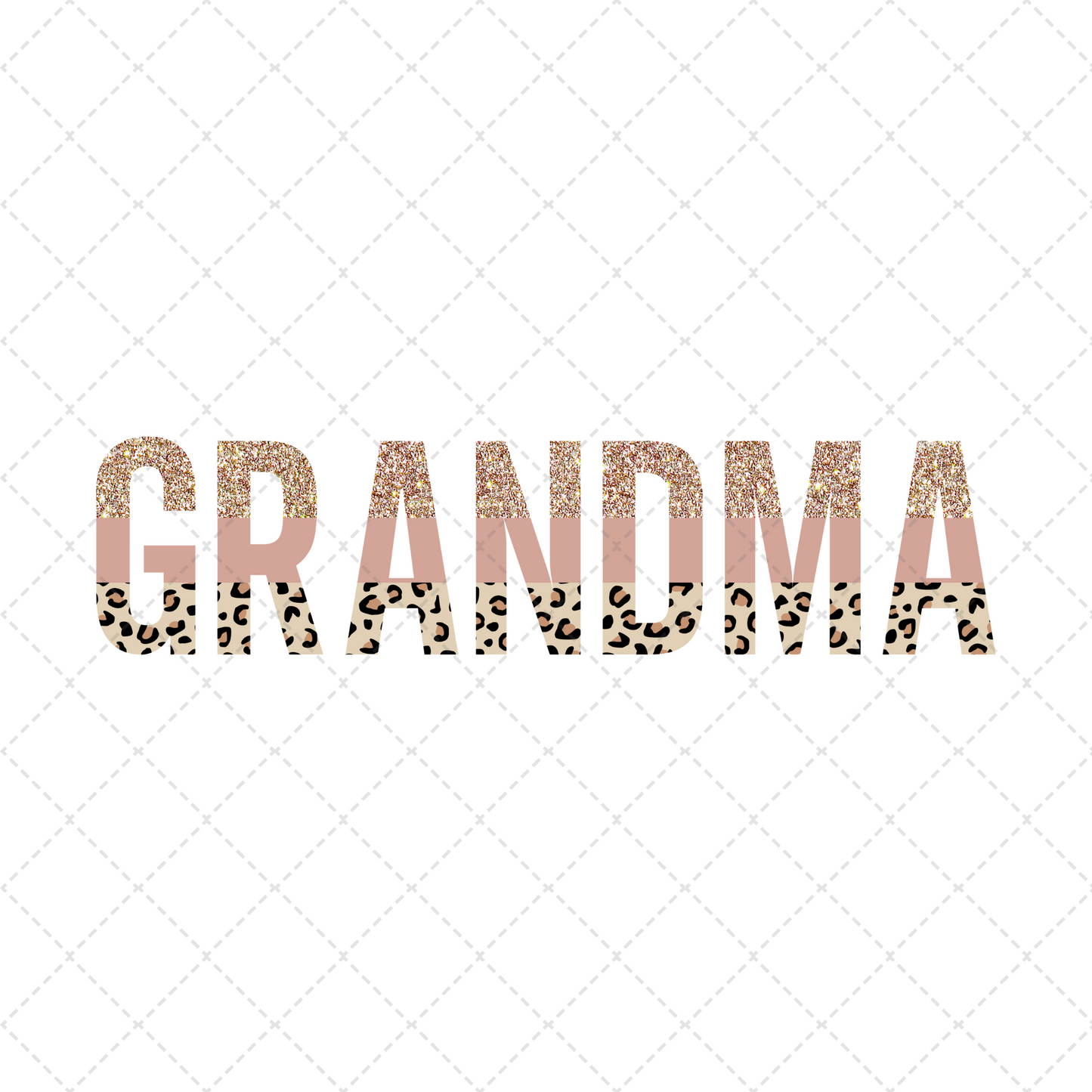 Grandma Leopard Glitter Boho Transfer