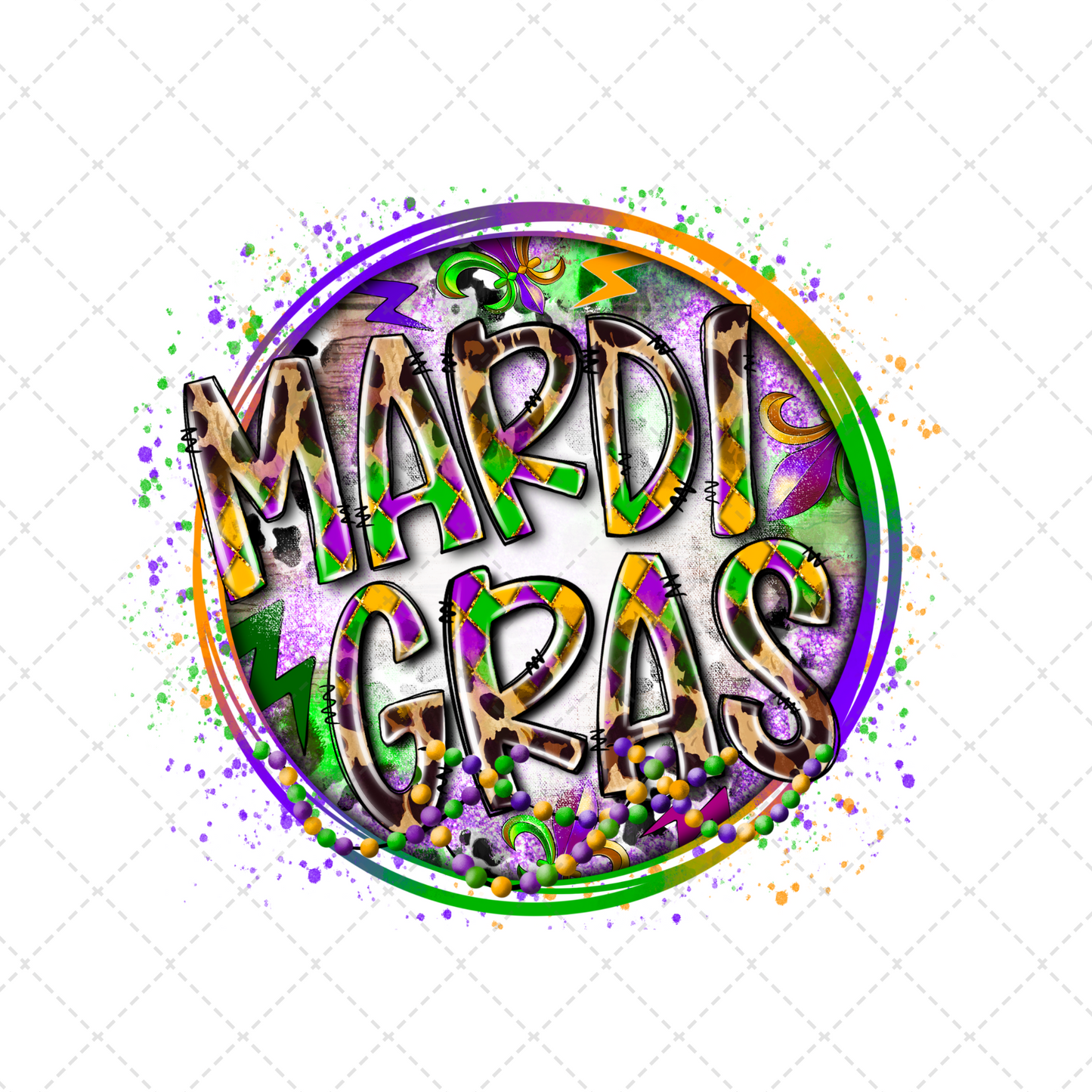 Mardi Gras Circle Transfer