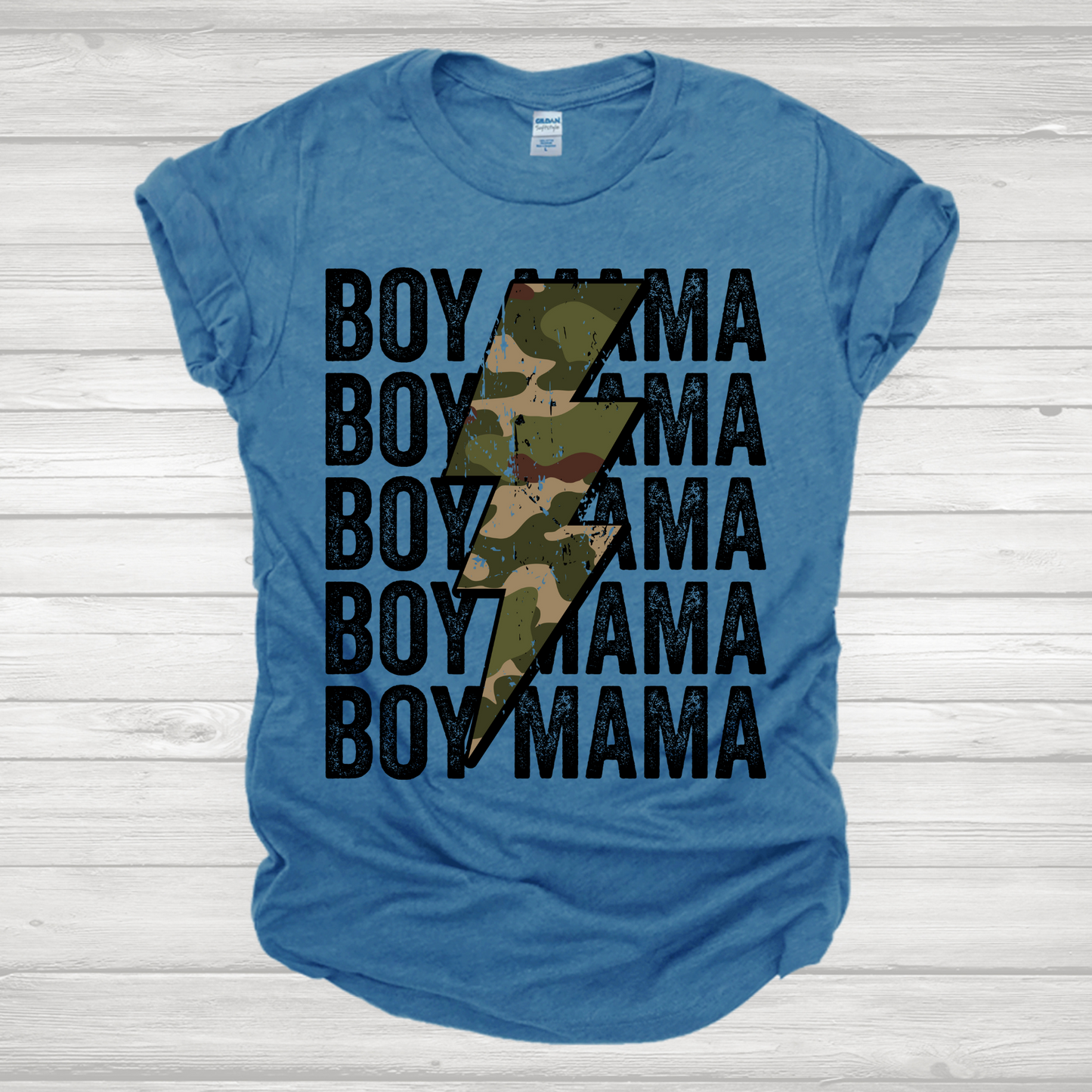 Boy Mama Camo Bolt Transfer