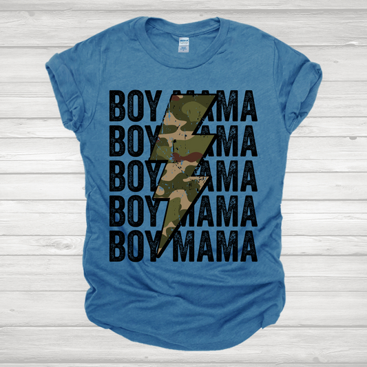 Boy Mama Camo Bolt Transfer