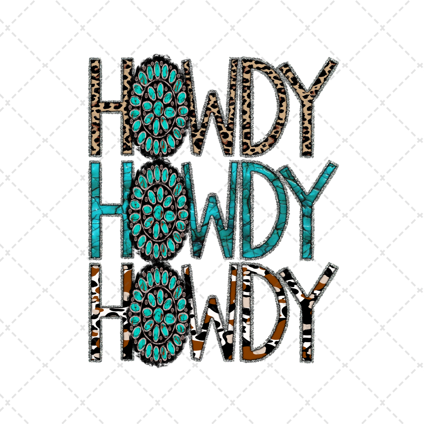 Turquoise Howdy Transfer