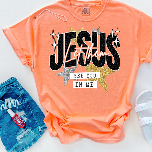 GOLD AND SILVER STAR JESUS HOLY TRANSFER