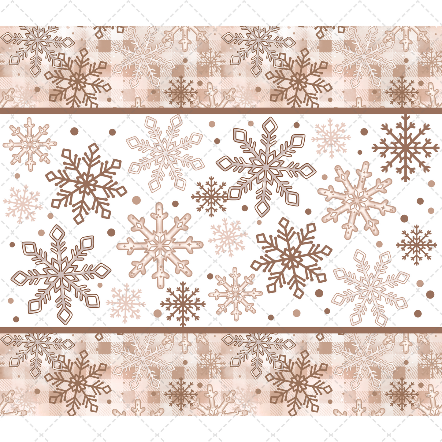 Tan Snowflake - Sublimation Transfer