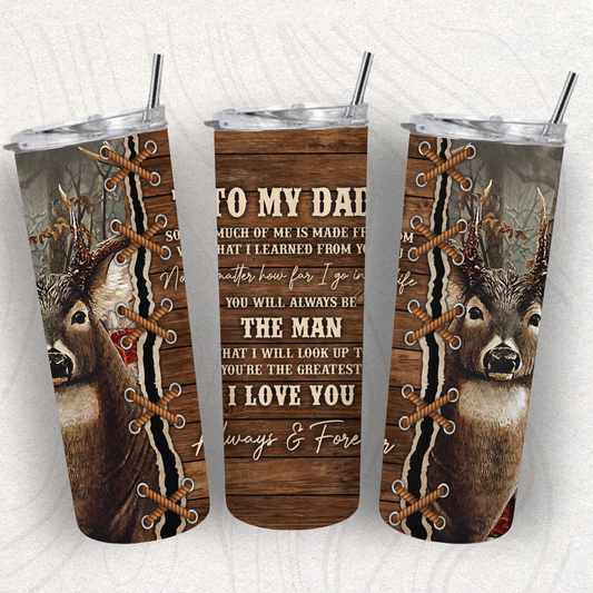 To My Dad Tumbler Wrap Transfer