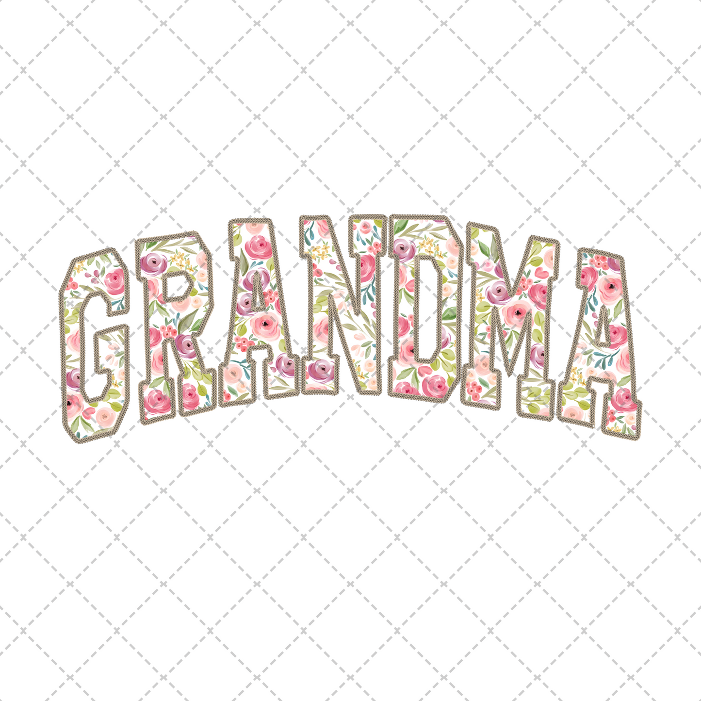 Grandma Floral Transfer