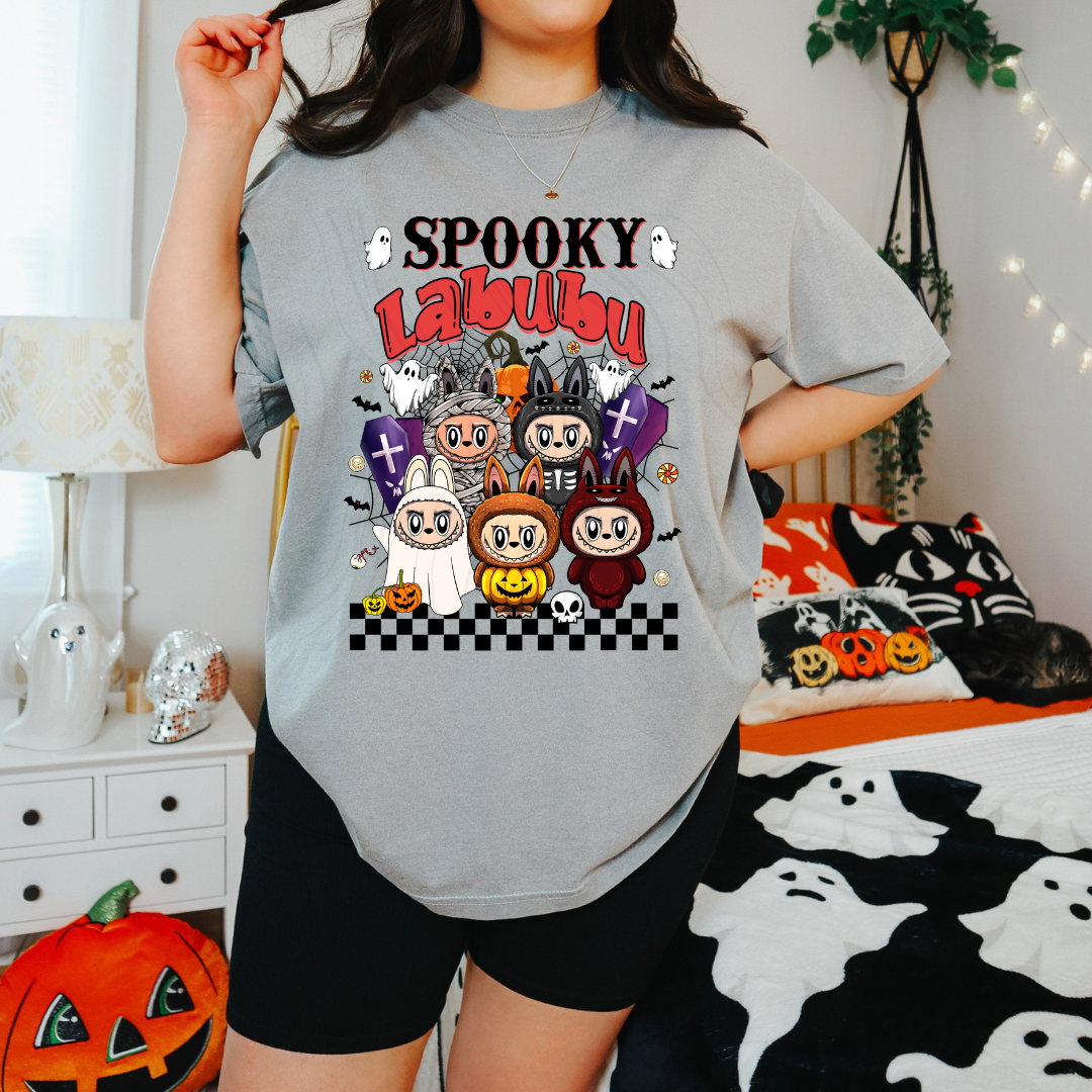 Spooky Labubu Checkered Transfer