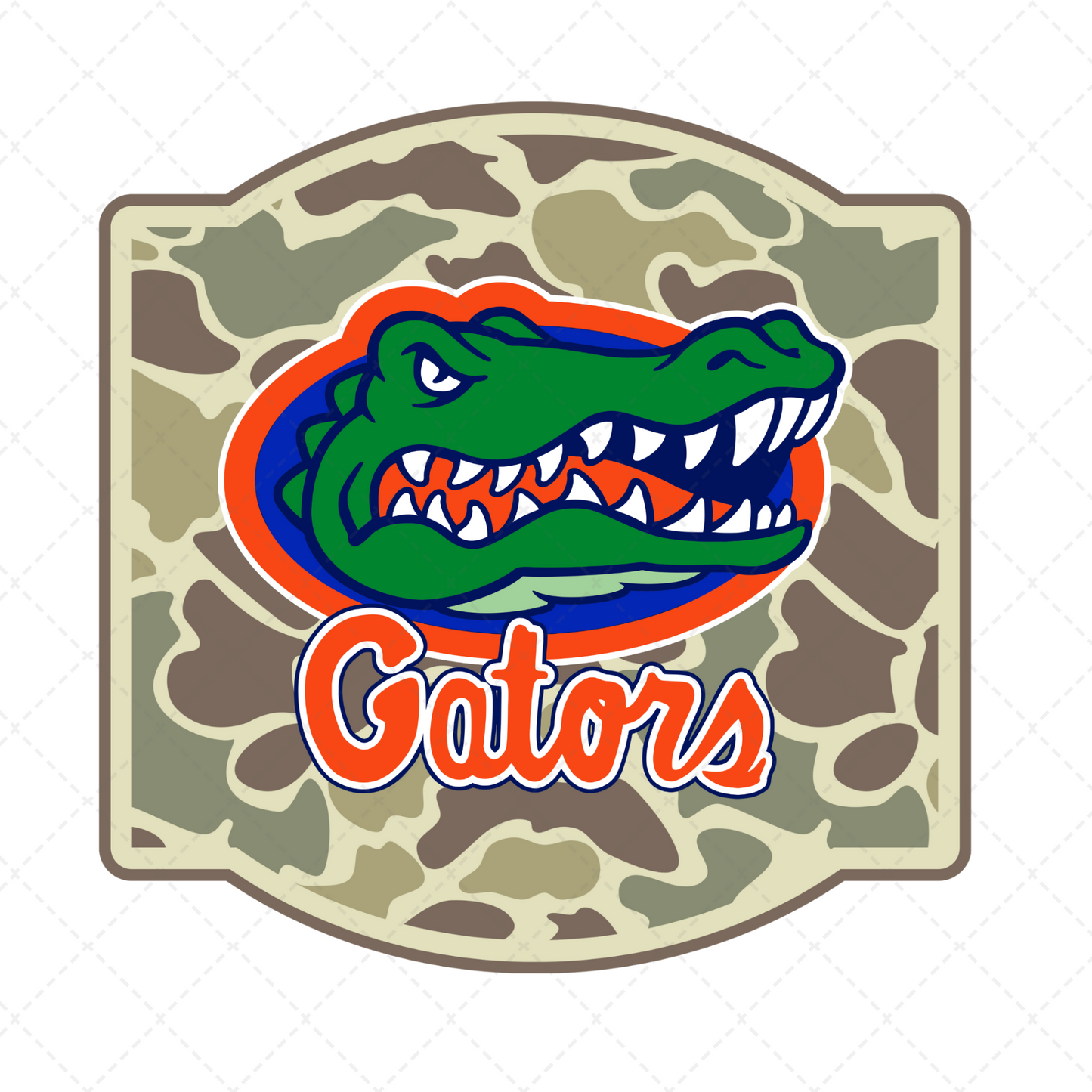 Camo Gators Transfer ** TWO PART* SOLD SEPARATELY**