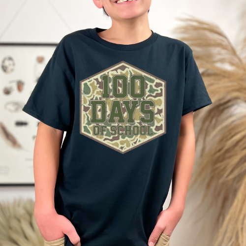 100 Days Of School Camo Transfer