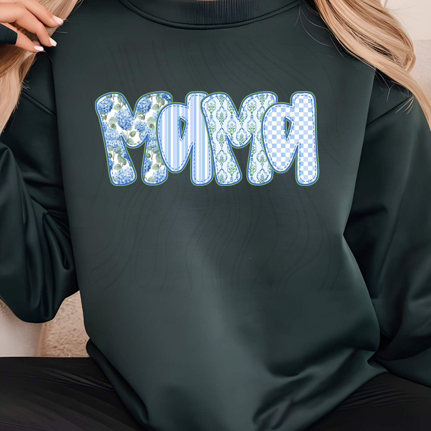 Blue Hydrangea Mama Transfer