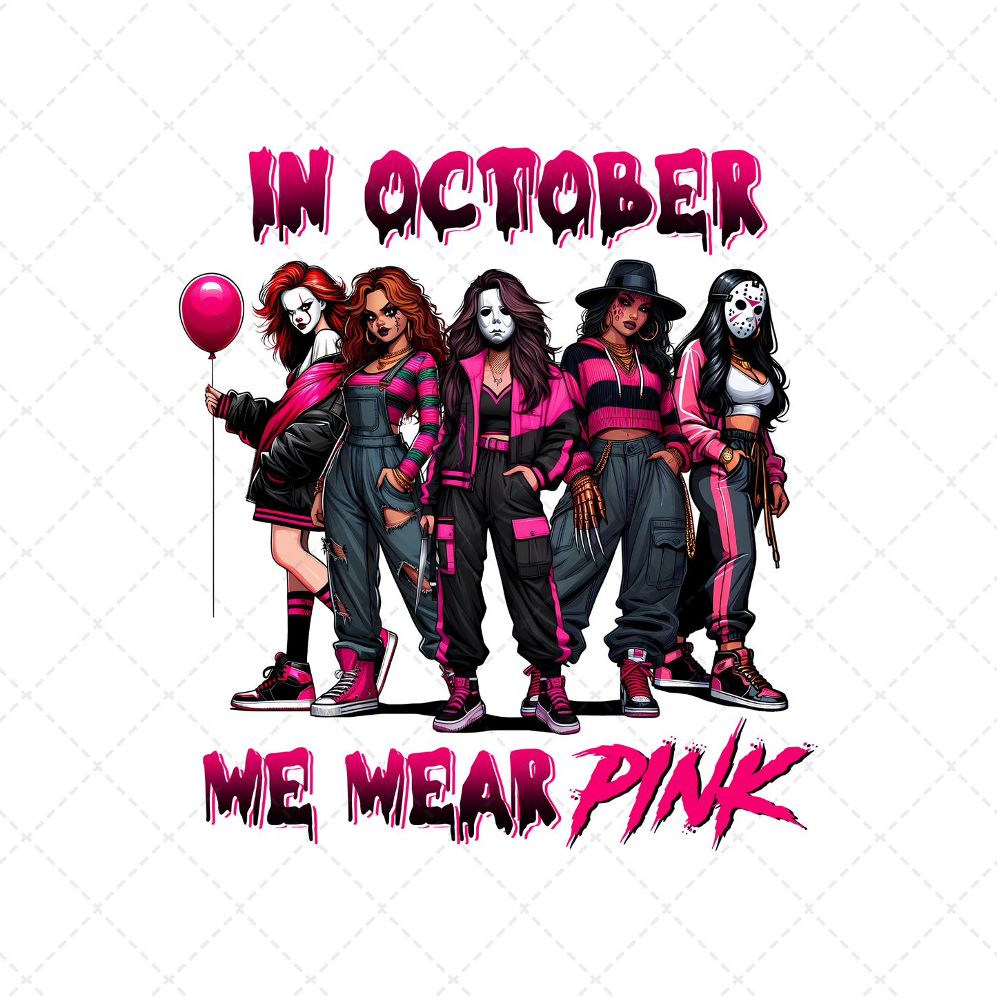 We Wear Pink Horror Women Transfer