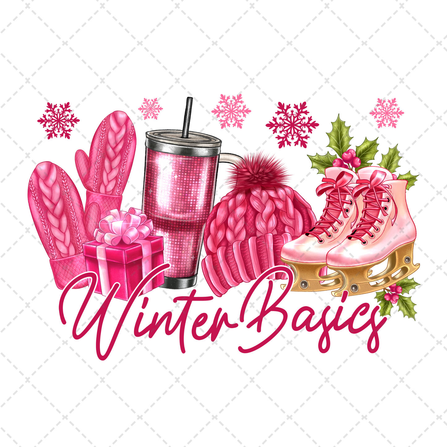 Winter Basics Pink Transfer