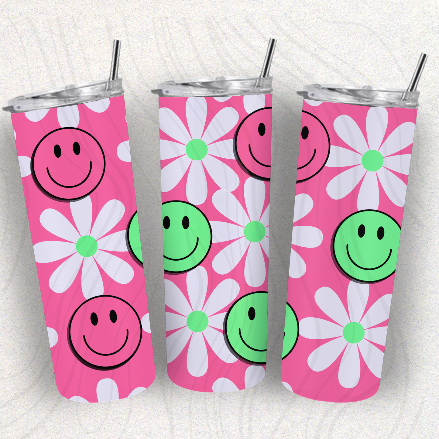 Smiley Tumbler Wrap Transfer