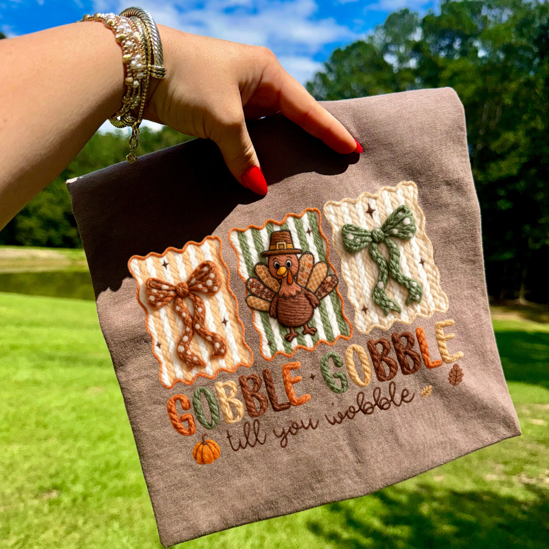 Gobble Gobble Faux Yarn Transfer