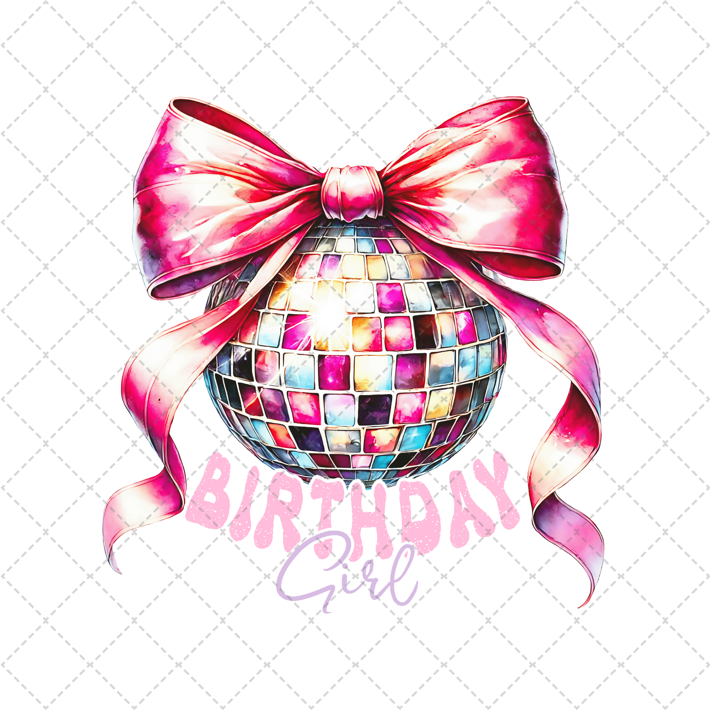 Disco Ball Birthday Girl Transfer