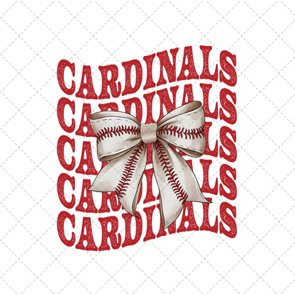 Cardinals Coquette Transfer ** TWO PART* SOLD SEPARATELY**