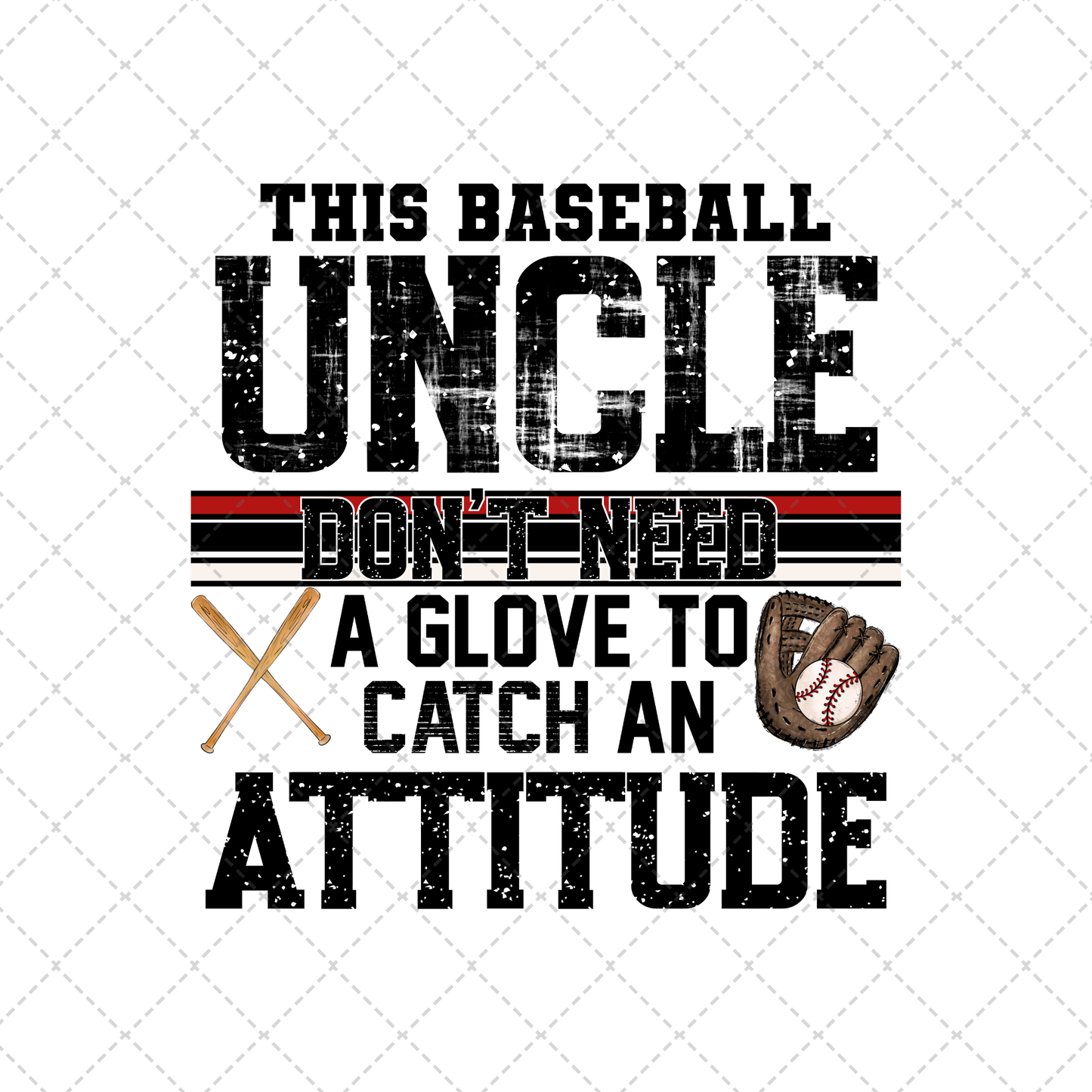 This Baseball Uncle Transfer ** TWO PART* SOLD SEPARATELY**