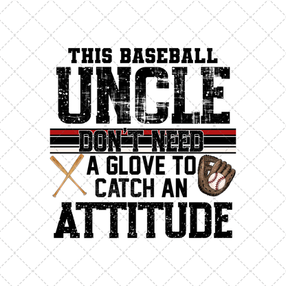 This Baseball Uncle Transfer ** TWO PART* SOLD SEPARATELY**