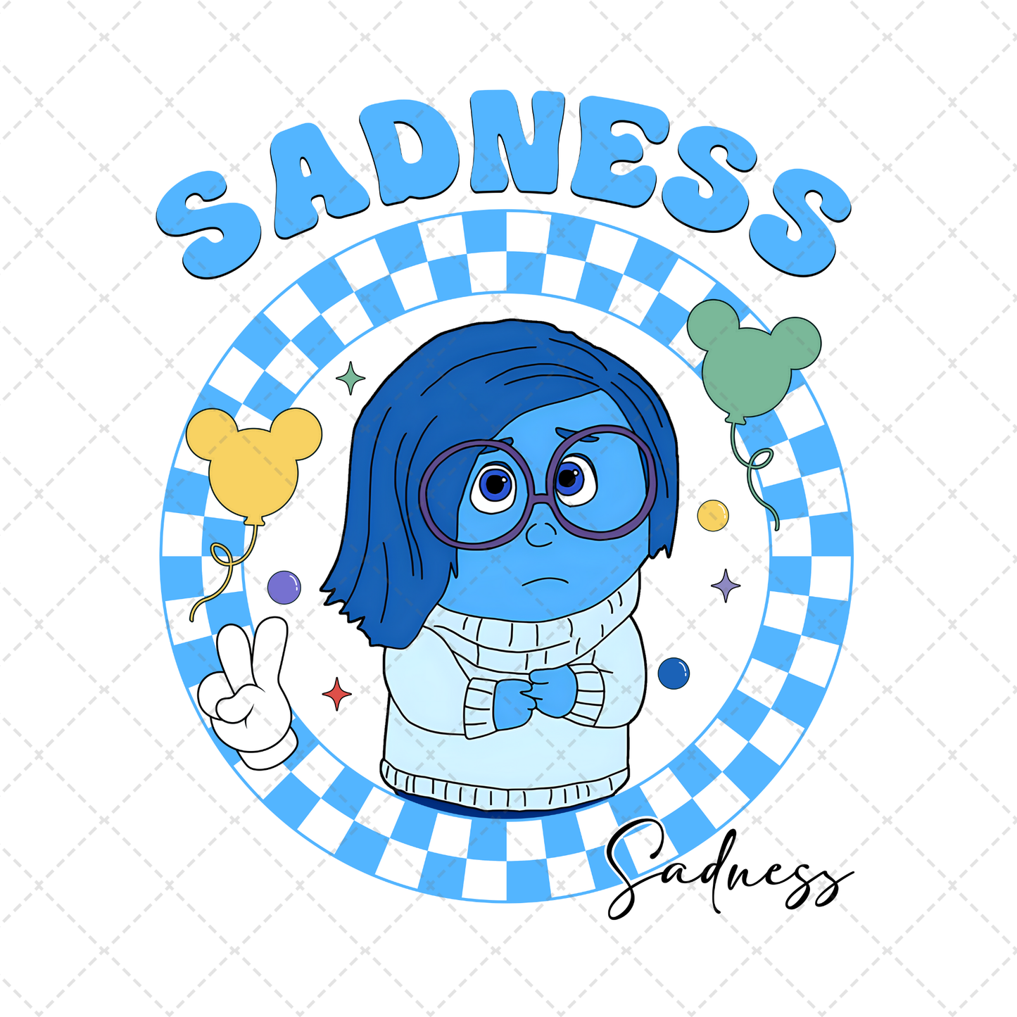 Sadness Checkered Transfer