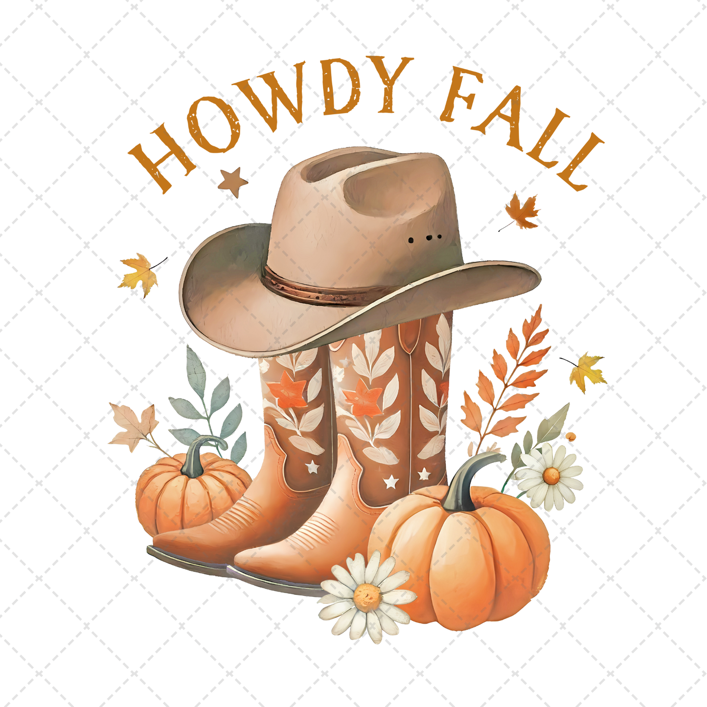 Howdy Fall Boots Transfer