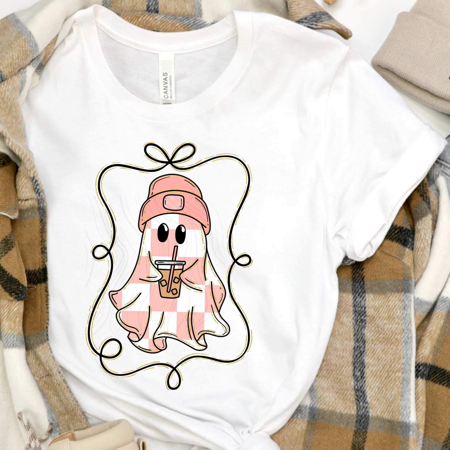 Pink Checkered Ghost Transfer