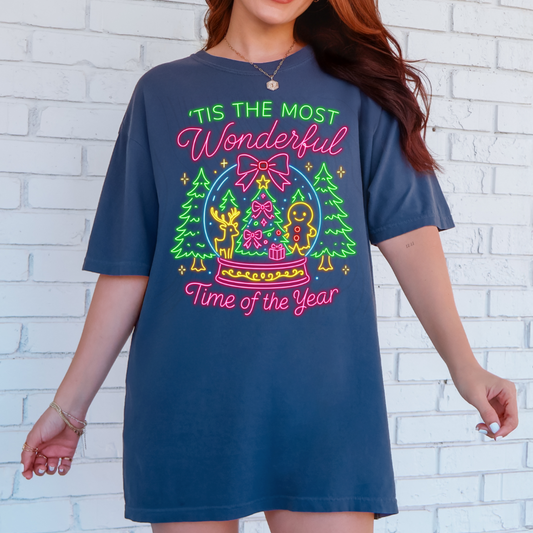 Neon Tis The Most Wonderful Time Transfer