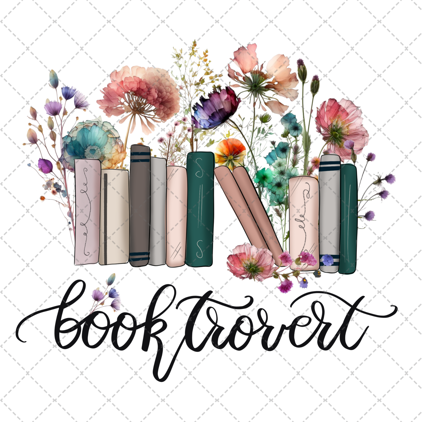 Booktrovert Wildflowers Transfer