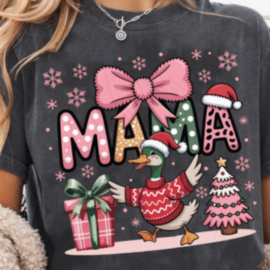 Mama Christmas Goose Transfer