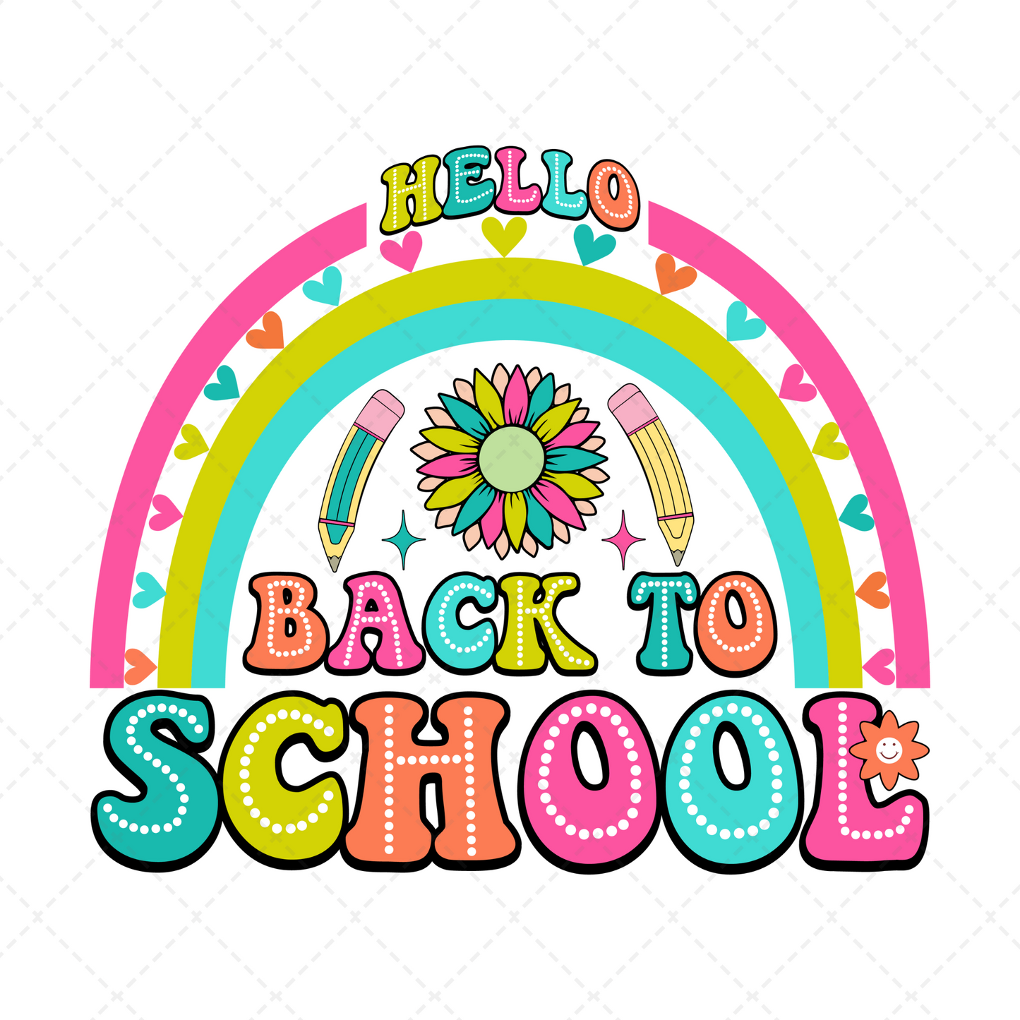 Hello Back To School Transfer