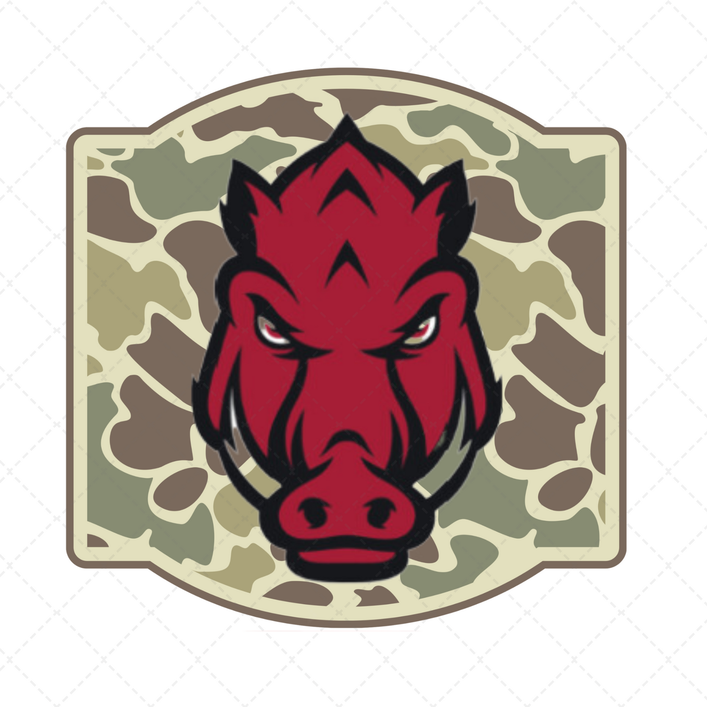 AR Camo Go Hogs Transfer ** TWO PART* SOLD SEPARATELY**