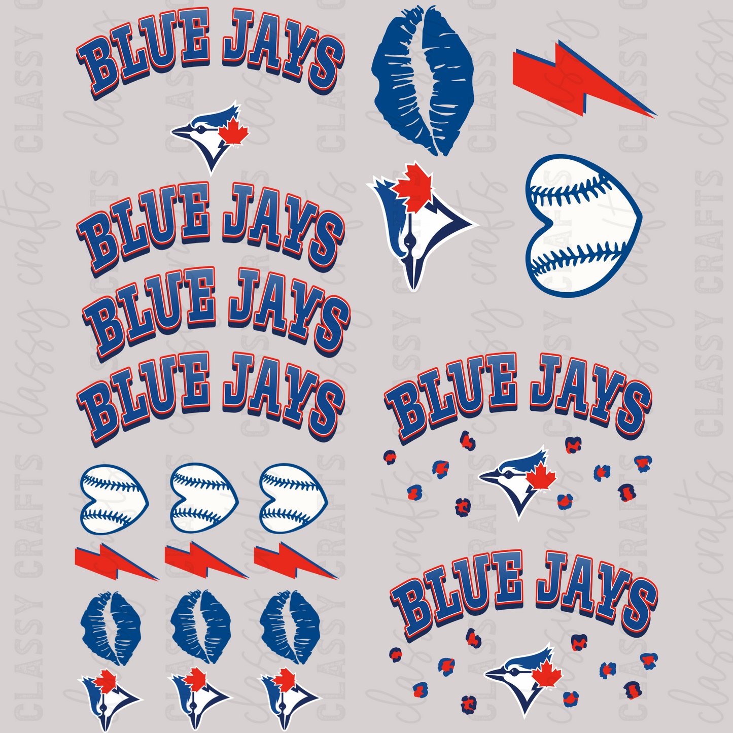 Blue Jays -  30x24 - MINI PREMADE GANG SHEET