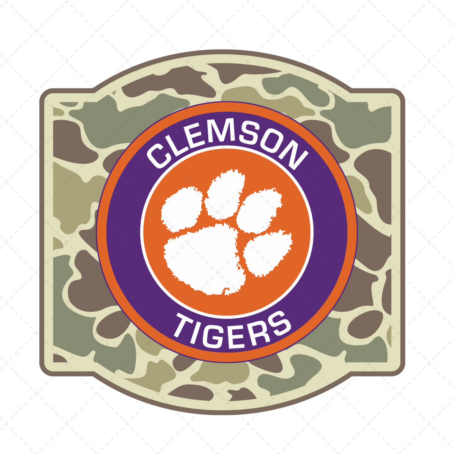 SC Camo Clemson Tigers Transfer ** TWO PART* SOLD SEPARATELY**