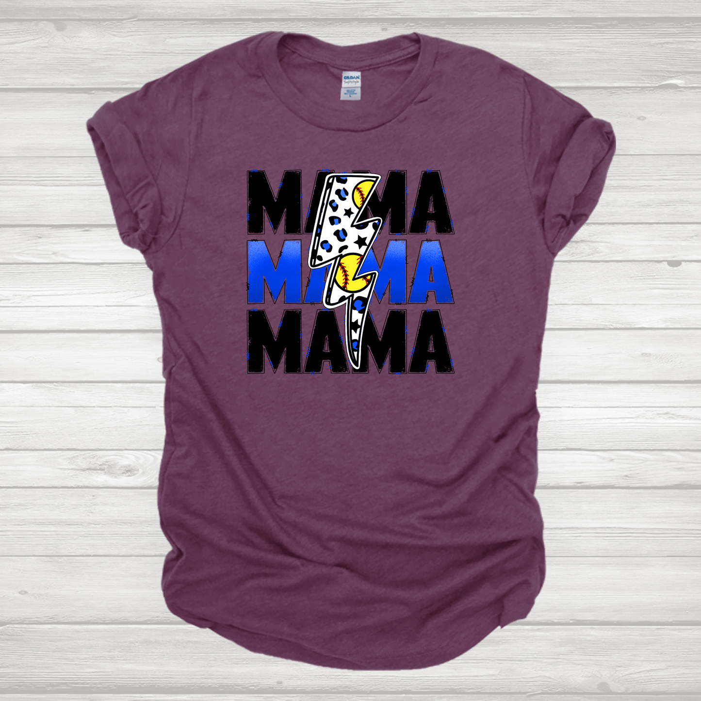 Softball Mama Blue Transfer