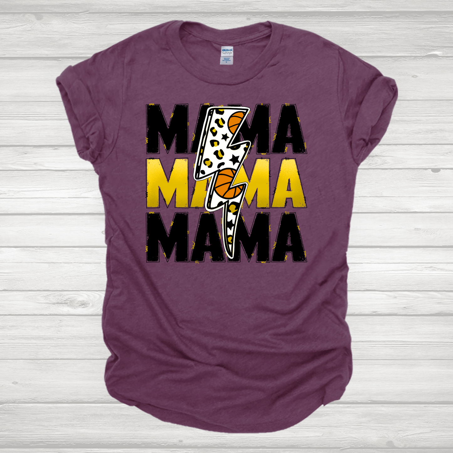 Basketball Mama Yellow Transfer