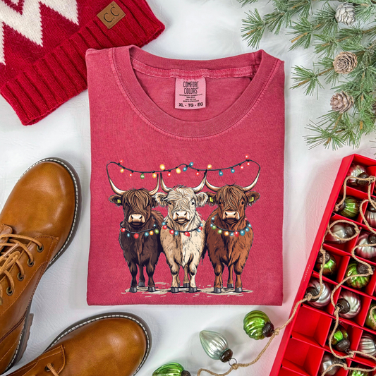 Christmas Cow Trio Transfer