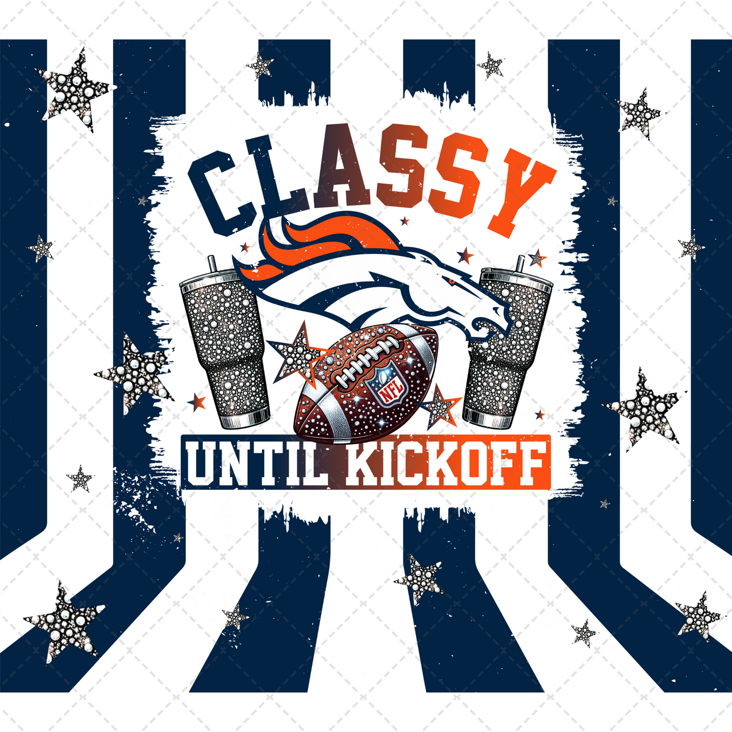 Broncos Tumbler Wrap - Sublimation Transfer