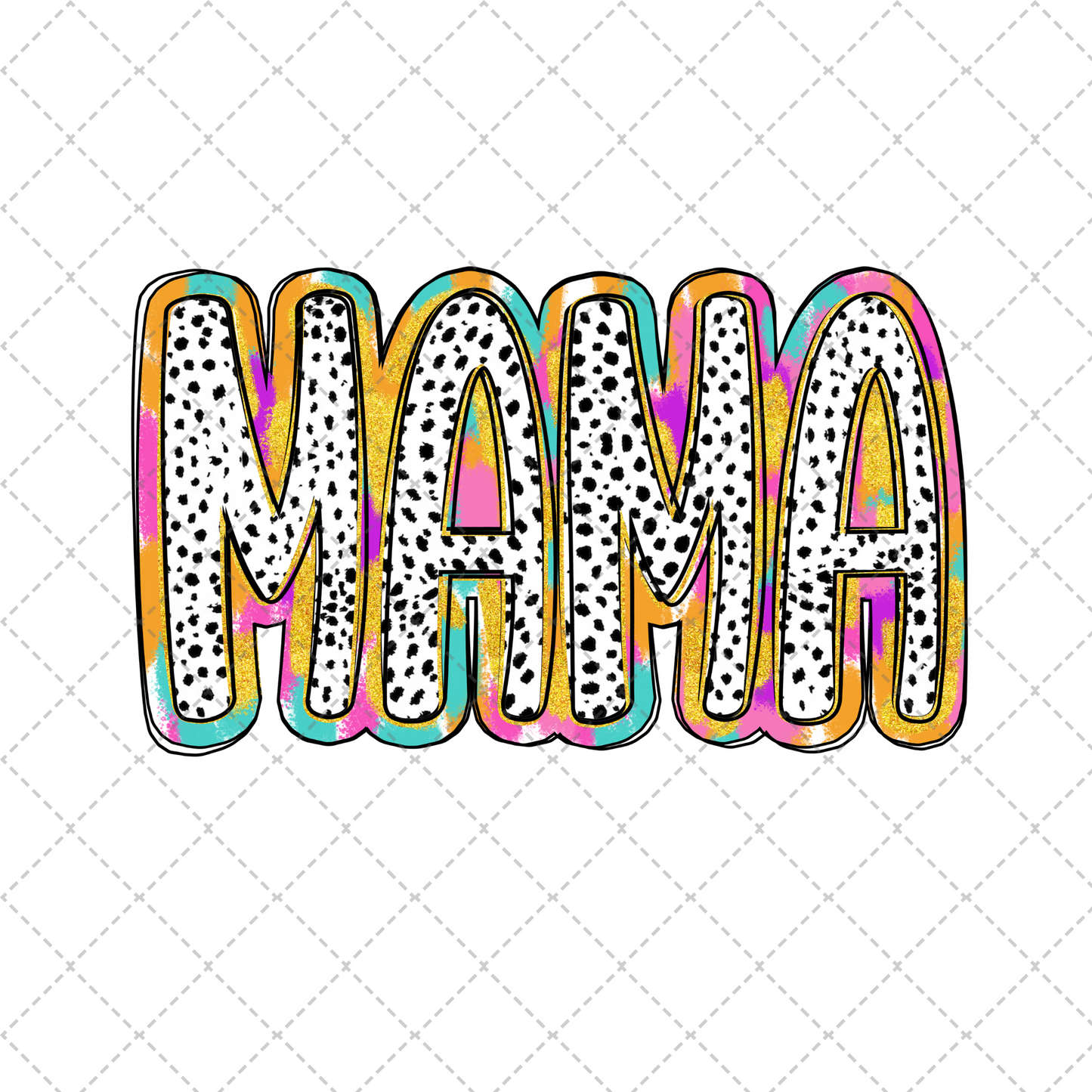 Mama Dalmatian Dots Transfer