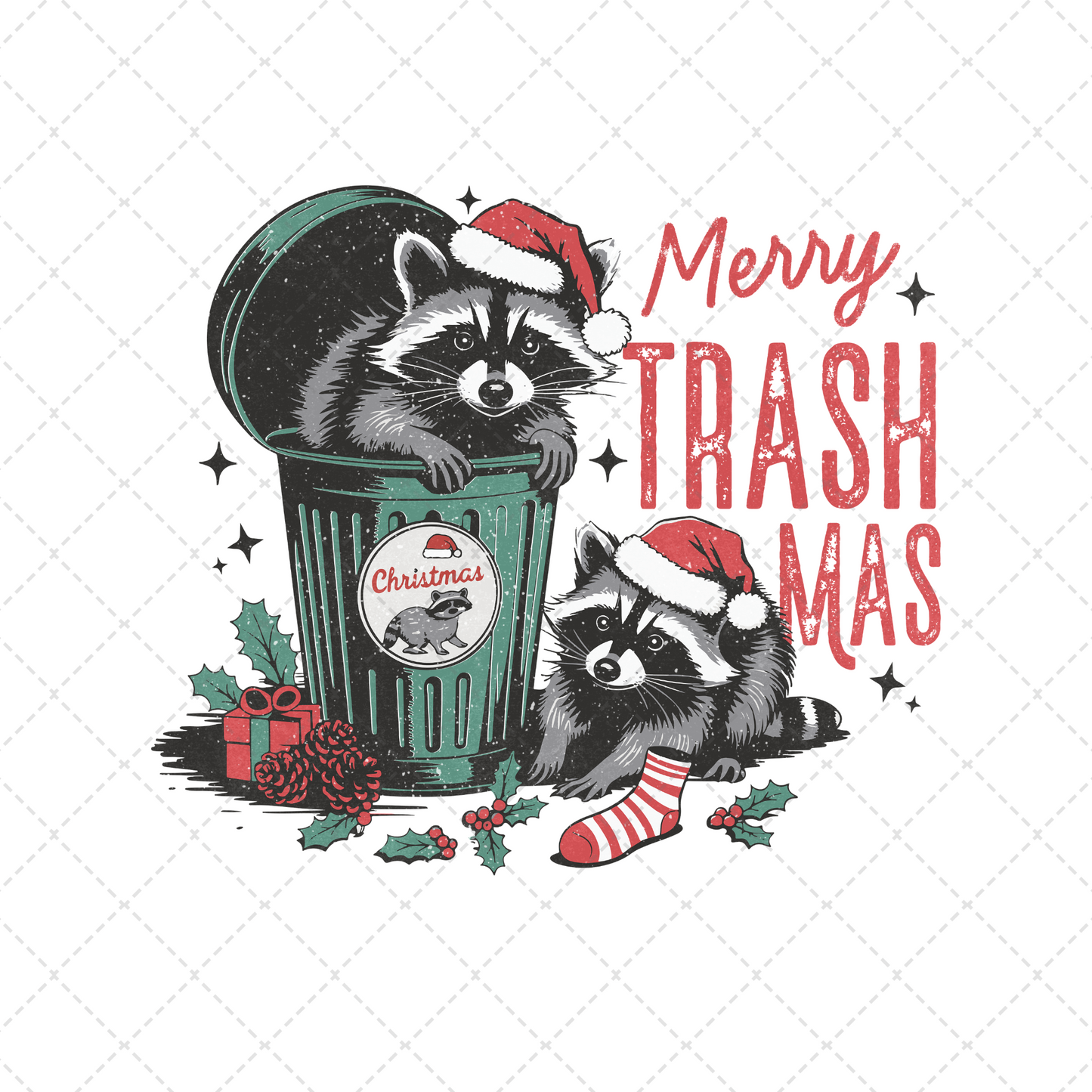 Merry-Trashmas Raccoon Transfer