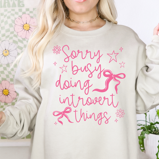 Sorry Busy Doing Introvert Things
