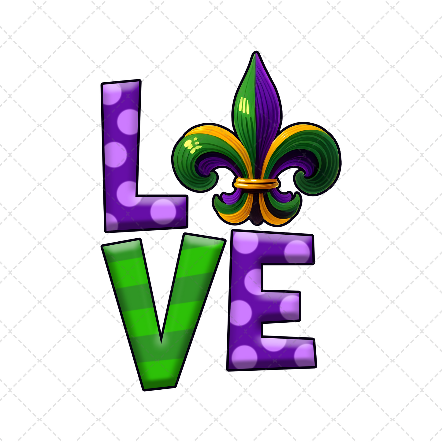 Love Mardi Gras Transfer